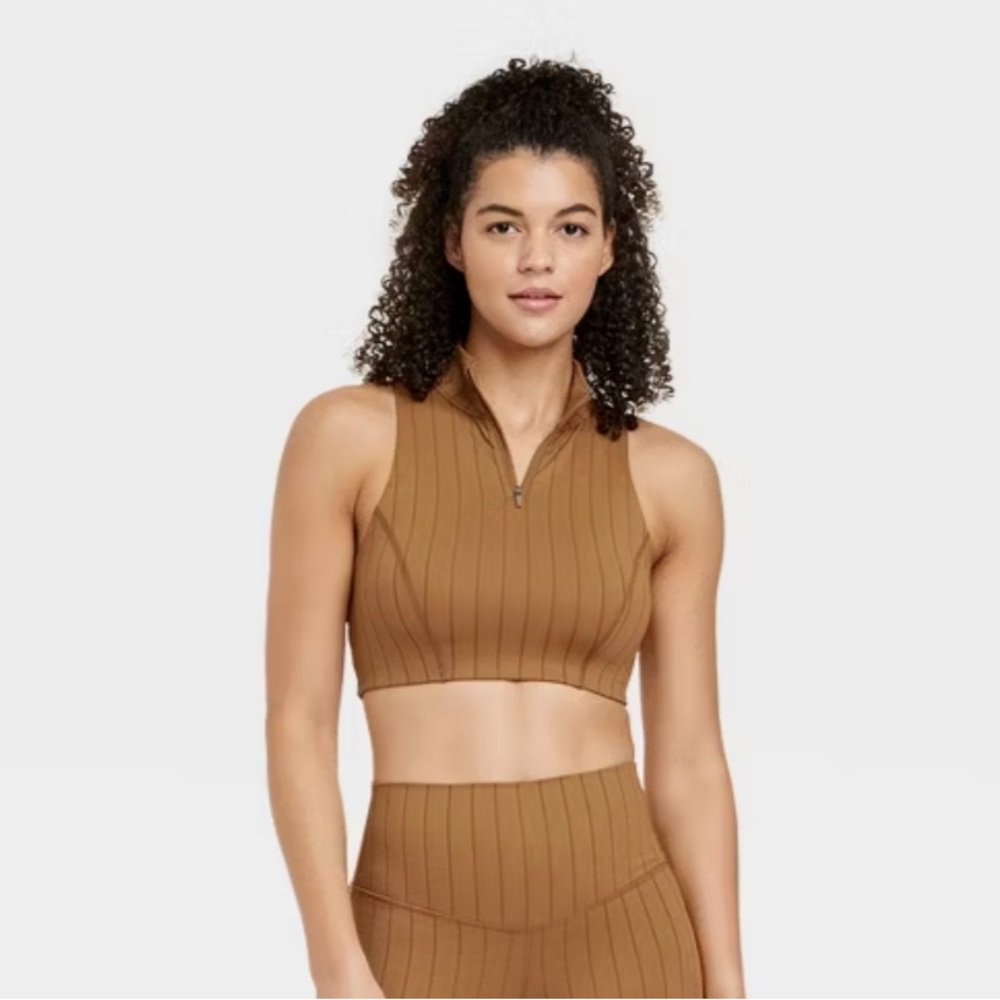 JoyLab zip up sports bra